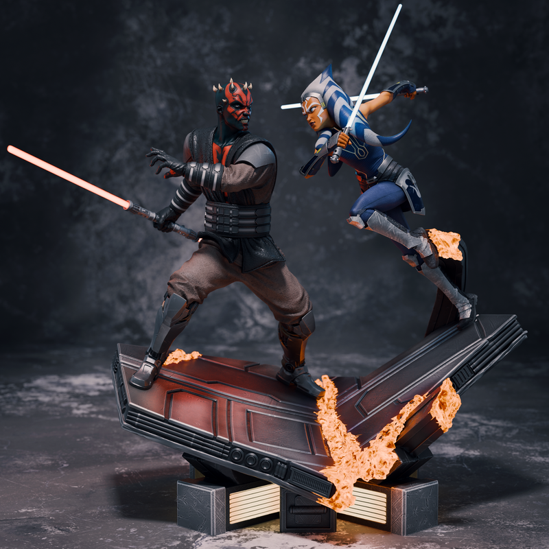 Ahsoka Tano vs Darth Maul Resin Diorama - view 4