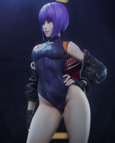 Motoko Kusanagi Resin Statue - view 1