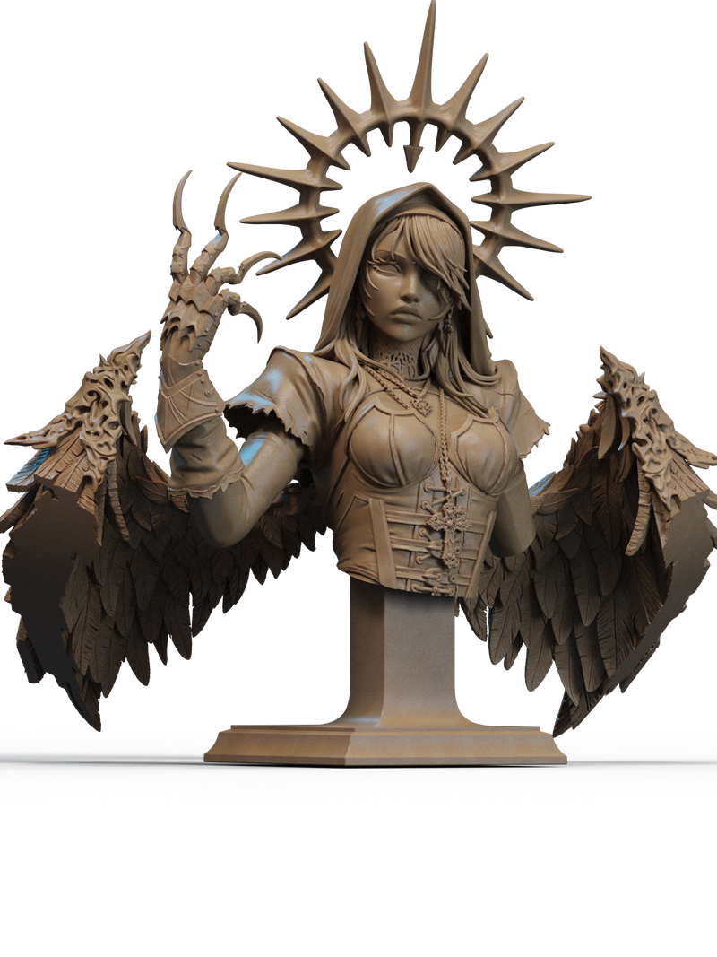 Corrupted Nun Resin Bust - view 1