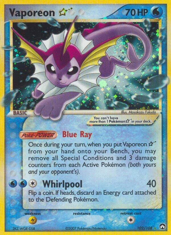 Vaporeon Star (102/108) [PK]