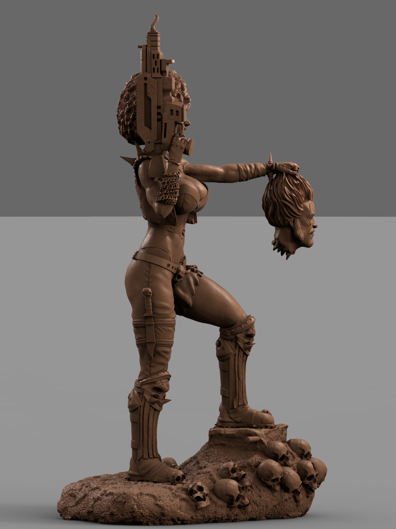 Lady Lobo Resin Statue - view 5