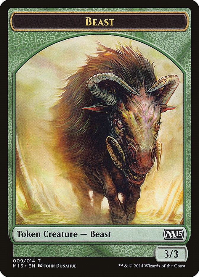 Beast Token Green (9) [M15]