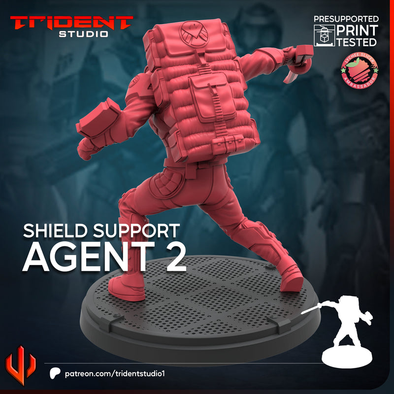 SHIELD SUPPORT AGENT - Marvel MCP-Compatible 40mm Resin Miniature