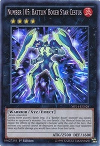 Number 105 Battlin Boxer Star Cestus (MP14-EN028) [MP14]