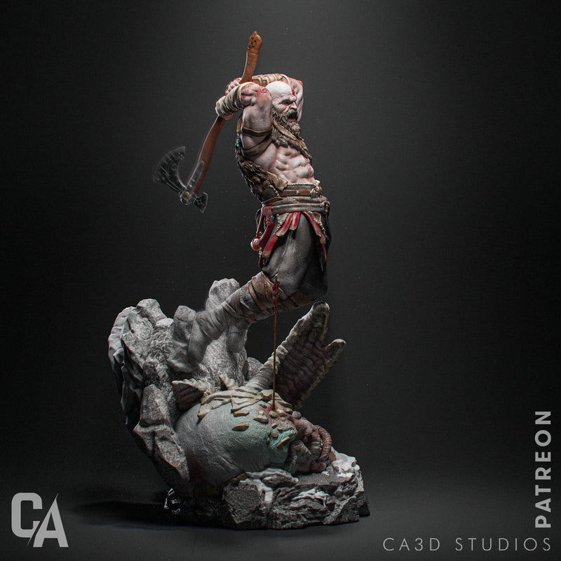 Kratos Resin Statue - Design 1 - view 2