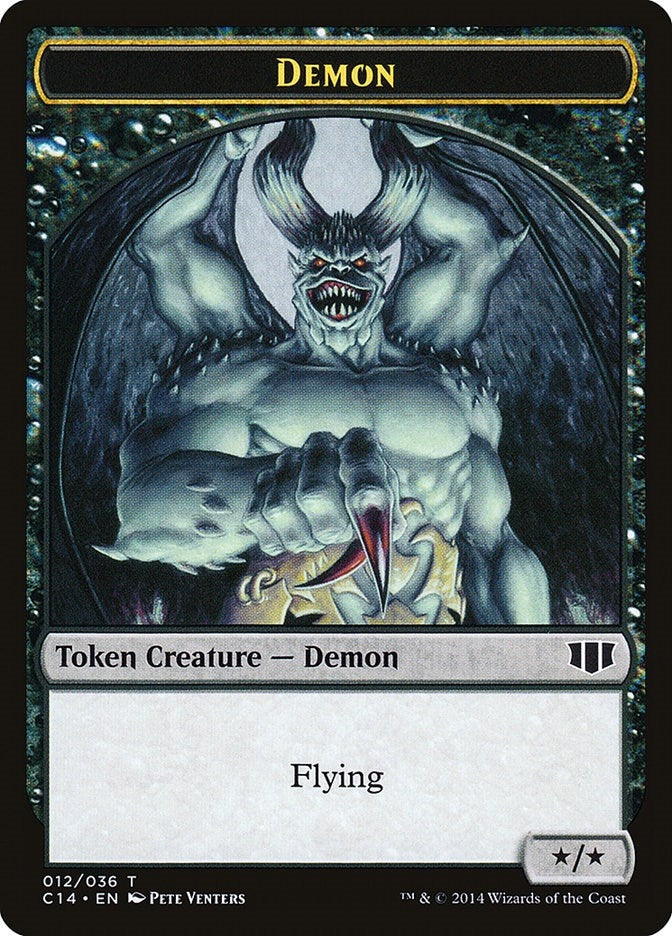Demon Zombie Black Double sided Token (12 // 16) [C14]