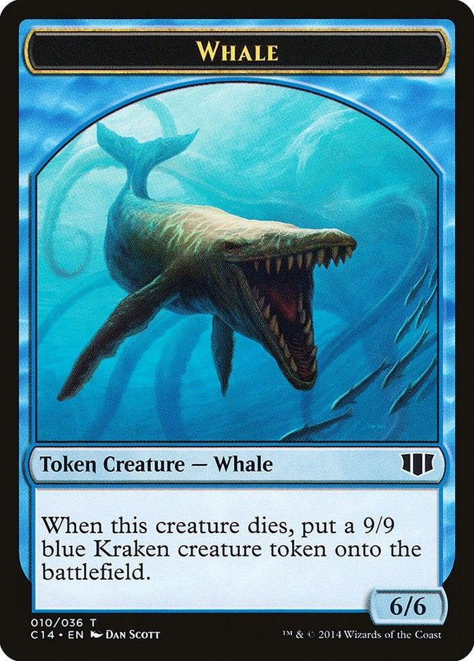 Whale Zombie Blue Double sided Token (10 // 11) [C14]