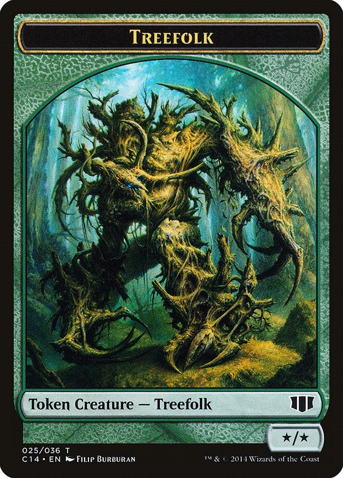 Treefolk Wolf Double sided Token (25 // 26) [C14]