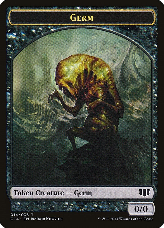 Germ Zombie Black Double sided Token (14 // 16) [C14]