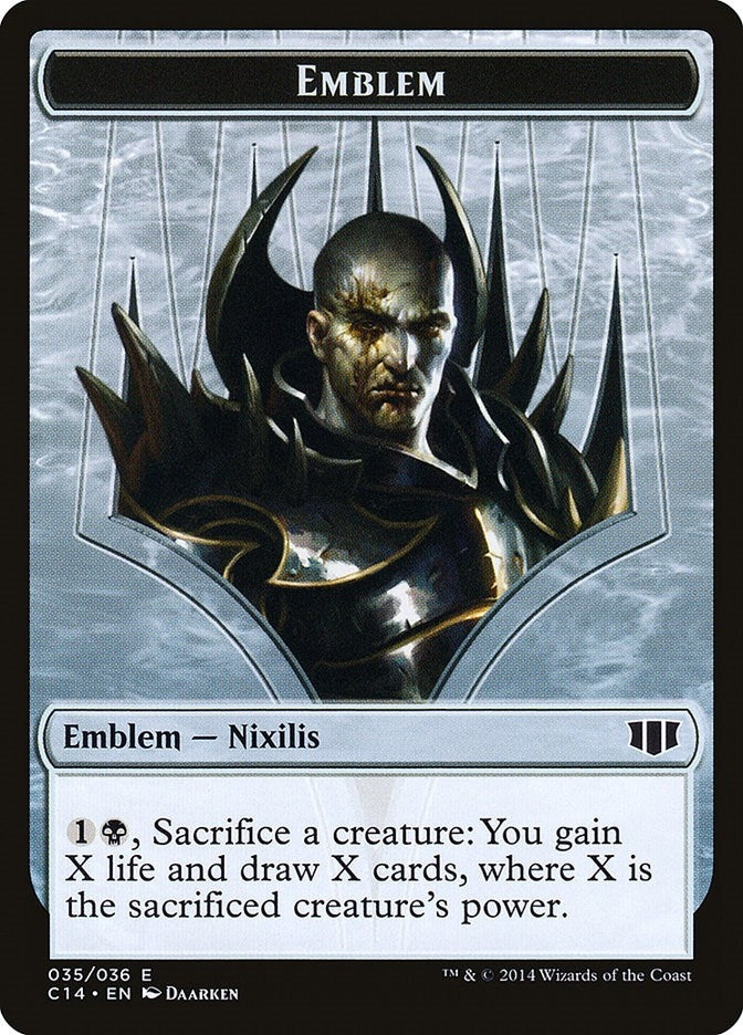 Emblem Ob Nixilis of the Black Oath Zombie Token (35 // 16) [C14]