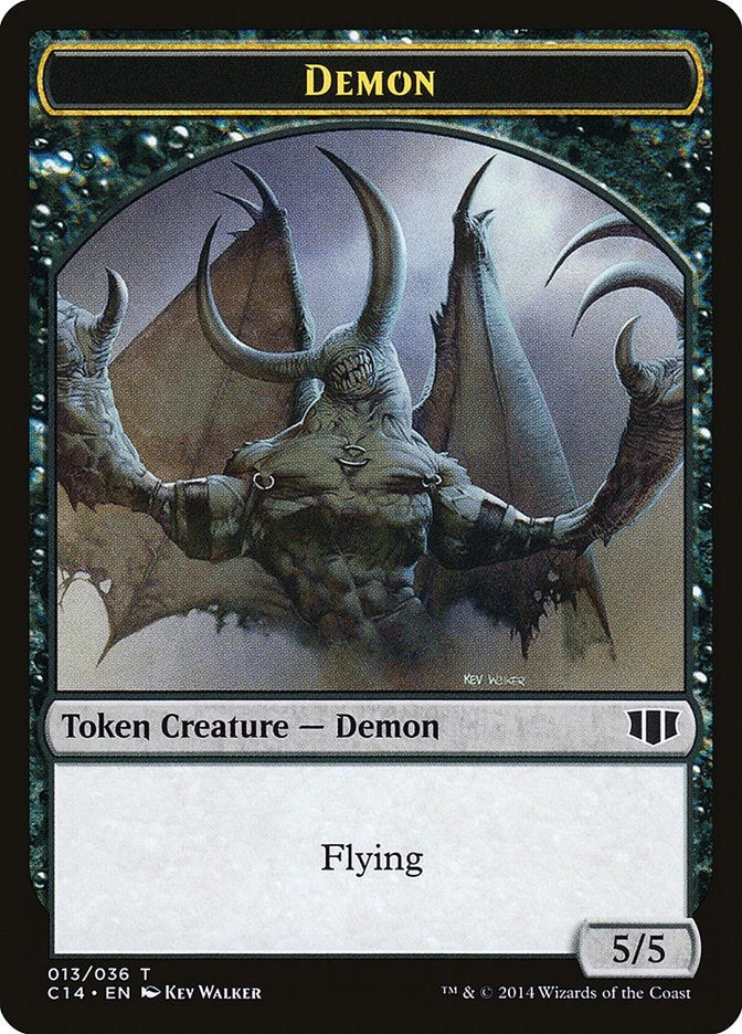 Demon 5 5 Zombie Black Double sided Token (13 // 16) [C14]