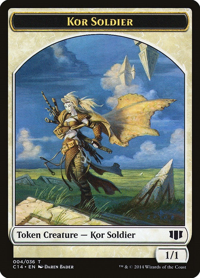 Kor Soldier Pegasus Double sided Token (4 // 5) [C14]