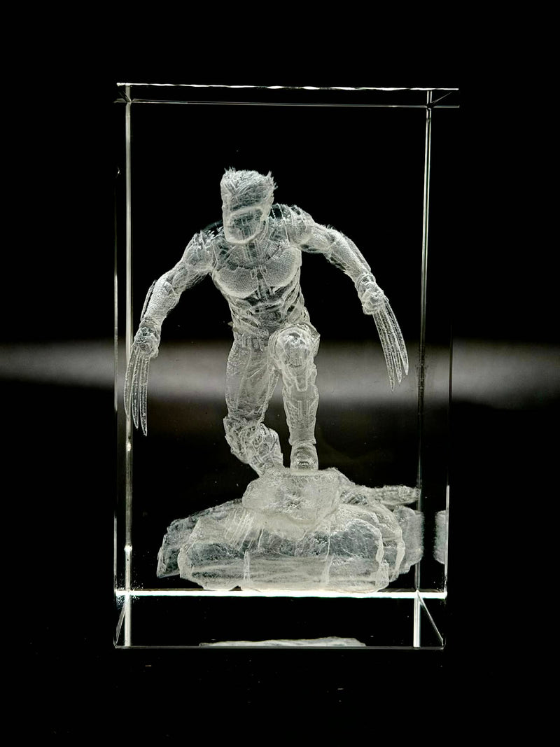 Marvel-Inspired 3D Laser Engraved Crystal – K9 Optical Glass Collectible Display