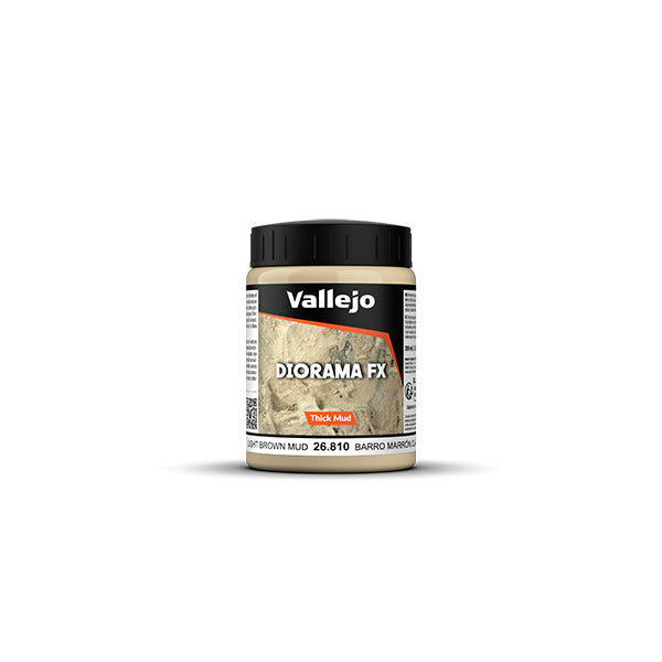Vallejo Weathering: Thick Mud- Light Brown Thick Mud , 200 ml.