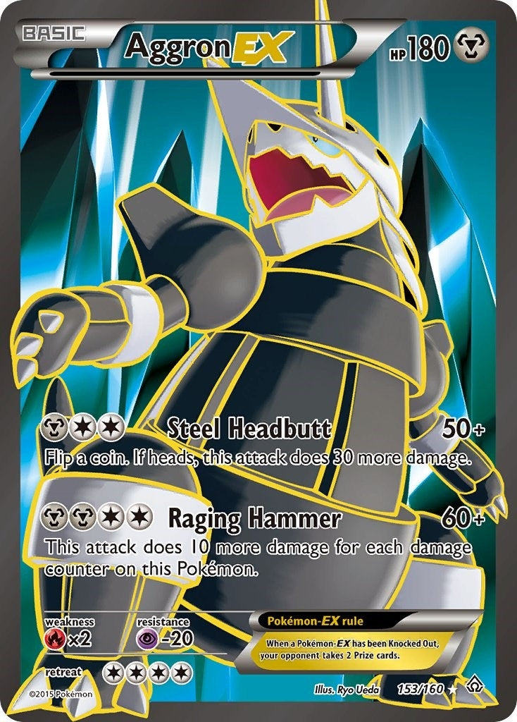 Aggron EX 153 Full Art (153/160) [PRC]