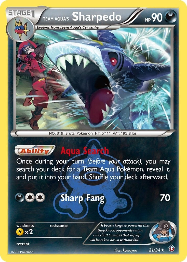 Team Aquas Sharpedo (21/34) [DCR]