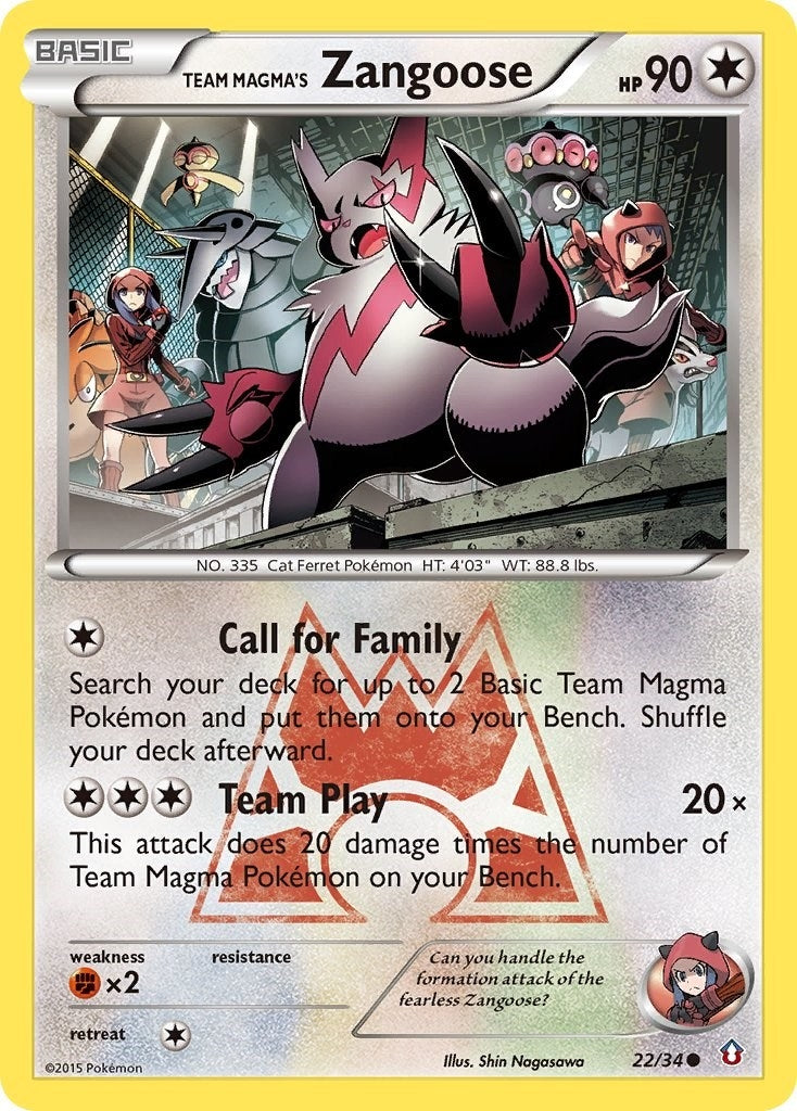 Team Magmas Zangoose (22/34) [DCR]