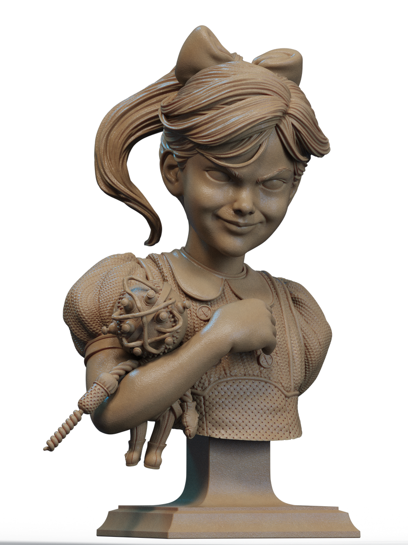 Big Daddy and Little Sister Resin Bust - view 1