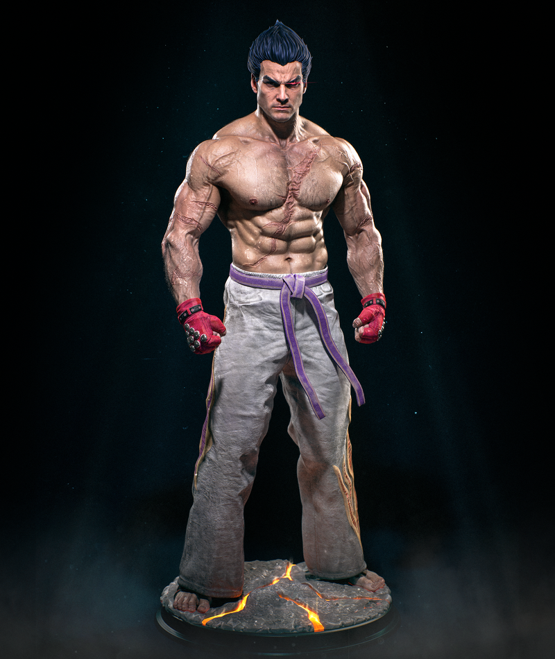Kazuya Resin Statue - view 3