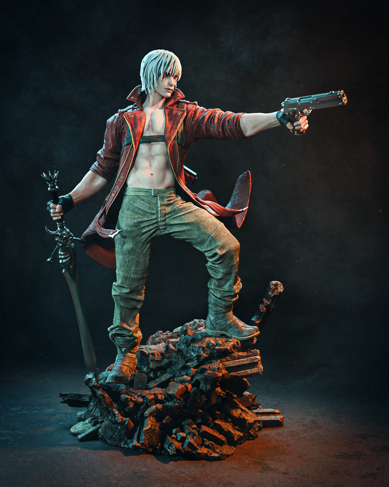 Dante Resin Statue - view 4