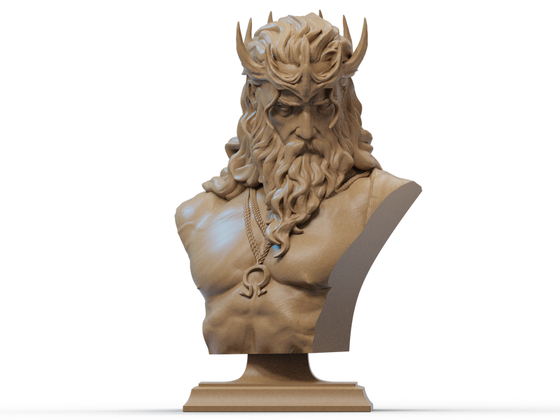 Hades Resin Bust - Design 2 - view 1