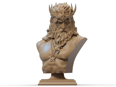 Hades Resin Bust - Design 2 - view 1