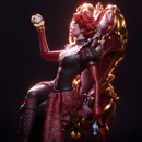 Queen of Hearts Resin Statue - view 2
