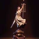 Justice Resin Statue - view 3