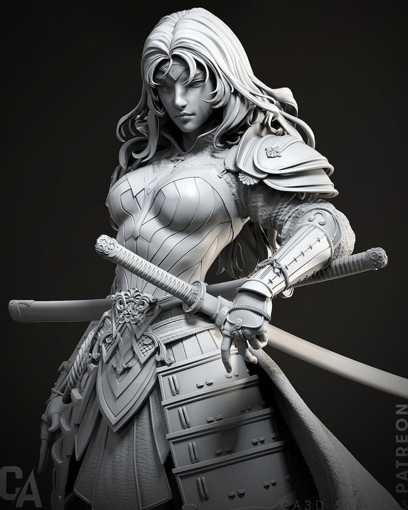 Samurai Wonder Woman Resin Statue - view 1