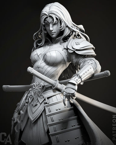 Samurai Wonder Woman Resin Statue - view 1