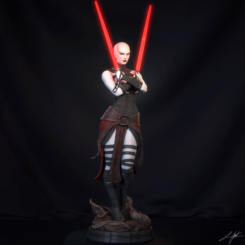 Asajj Ventress Resin Statue - view 3