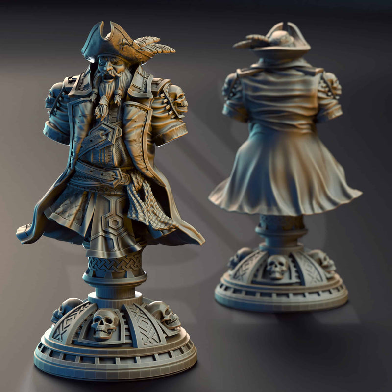 Baradin Blackbeard – Captain of the Gilded Seahorse (BUST) by DM Stash - image 1