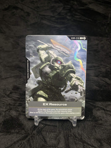 Zaku Lightning EX Resource textured foil proxy card for Gundam TCG style decks