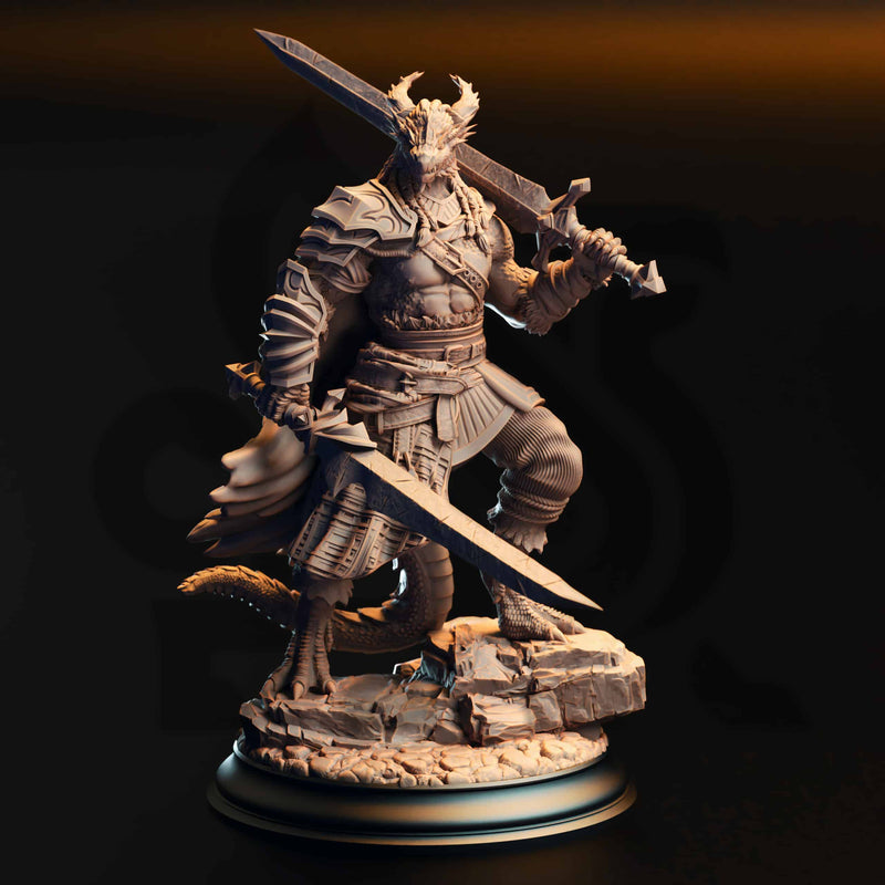 Skraa Dark-Eye – Black Dragonkin Barbarian by DM Stash - image 1