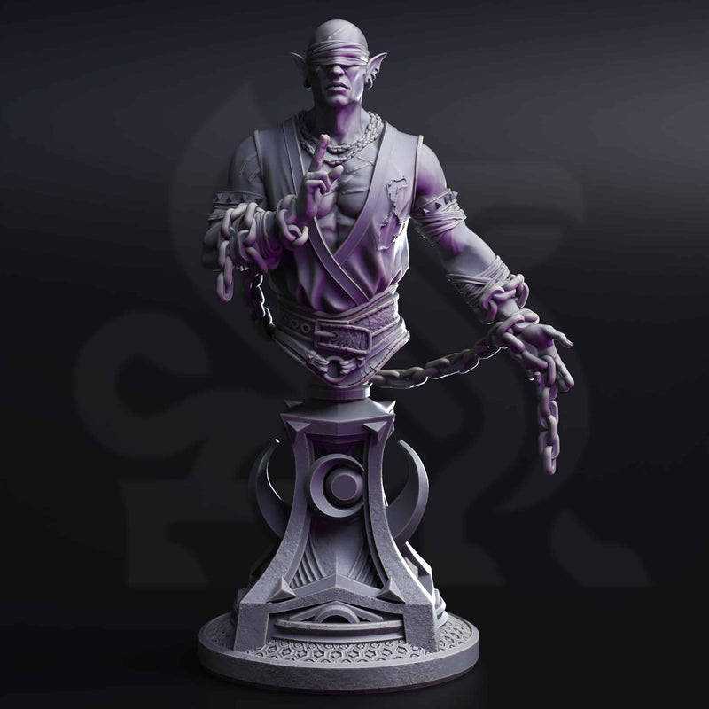 Uxas the Reborn – Drow Lunar Monk (Bust) by DM Stash - image 1