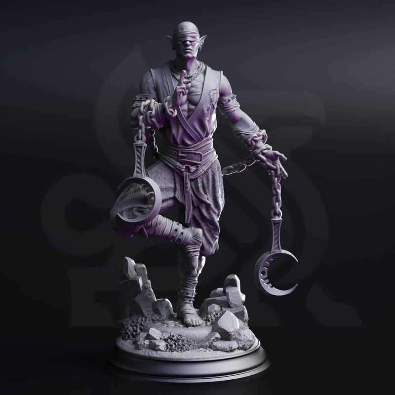 Uxas the Reborn – Drow Lunar Monk by DM Stash - image 1