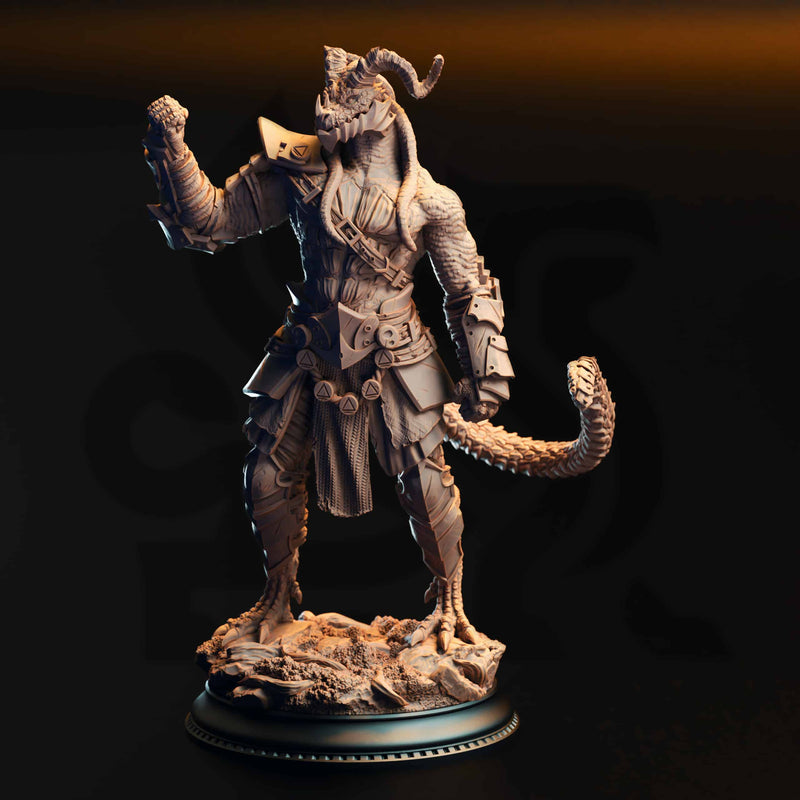 Vaakrin Steeljaw – Black Dragonkin Fighter by DM Stash - image 1