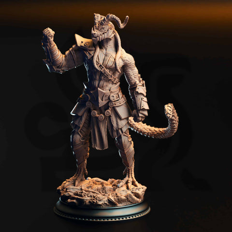 Vaakrin Steeljaw – Black Dragonkin Fighter by DM Stash - image 1