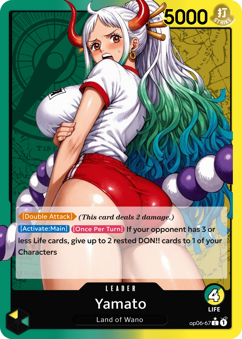 OPTCG Leader Proxy Yamato Green-Yellow