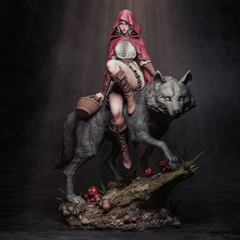 Red Riding Hood Resin Statue - view 5