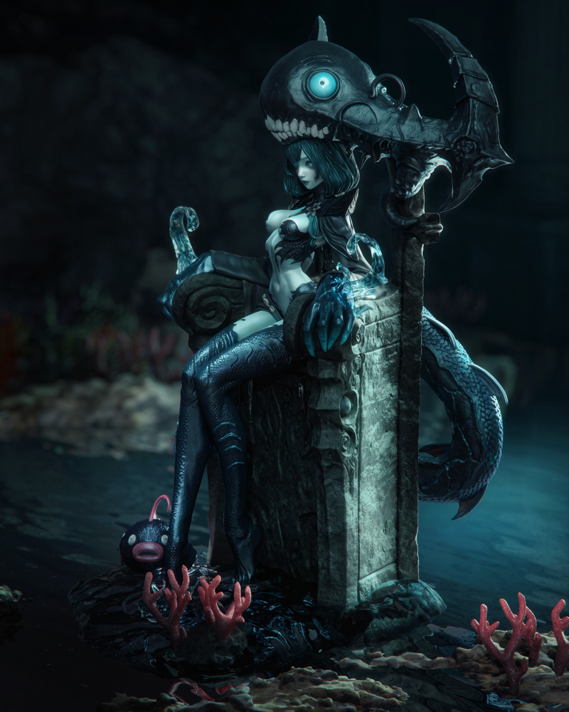 Azashara The Drowned Princess Resin Statue - view 4