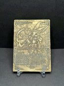 Actual engraving example - Ms. Bumbleflower engraved metal card