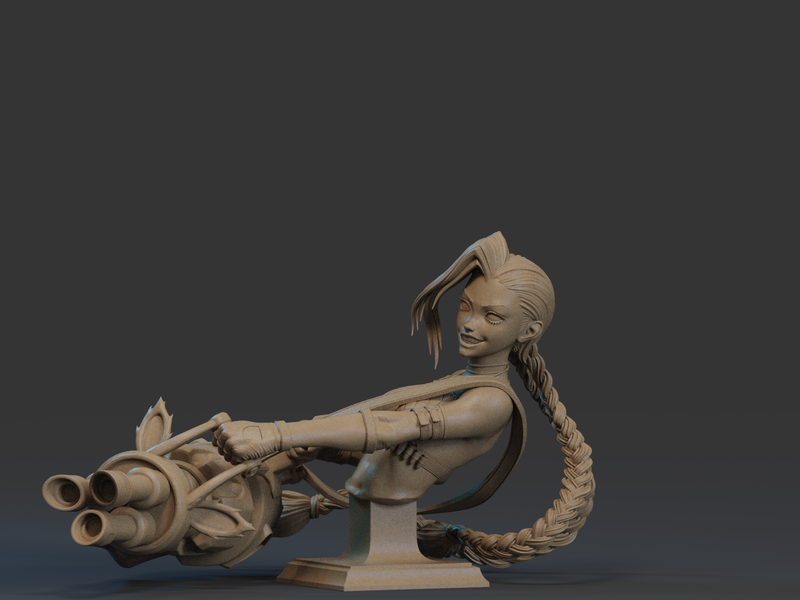 Jinx Resin Bust - view 3