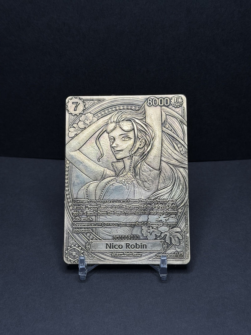 Actual engraving example - Nico Robin metallic finish at another angle
