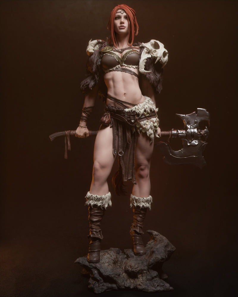 Barbarian Queen Resin Statue - view 4