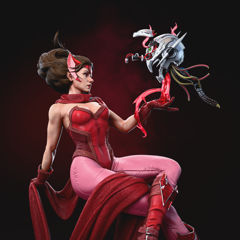 Scarlet Witch Resin Statue - view 1