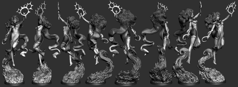 Scarlet Witch Hellfire Gala Resin Statue - view 2