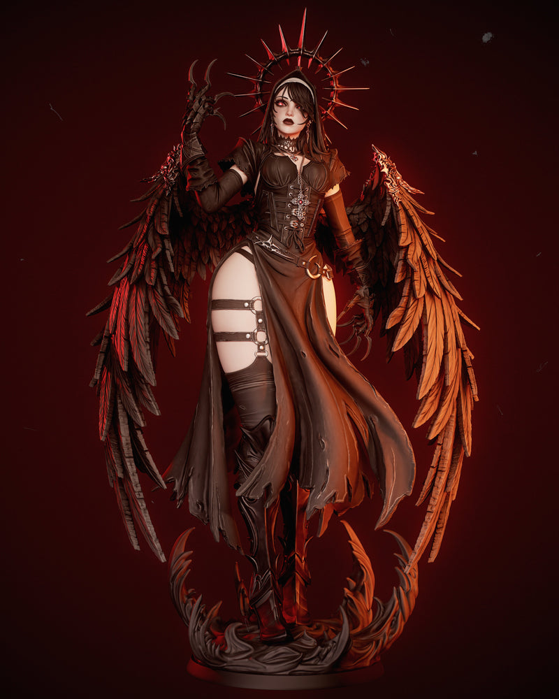 Corrupted Nun Resin Statue - view 3