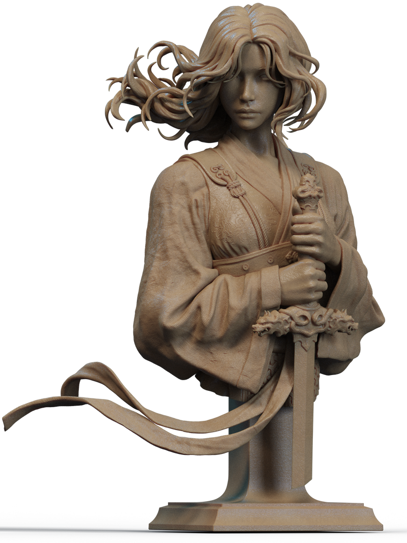 Mulan Resin Bust - view 2