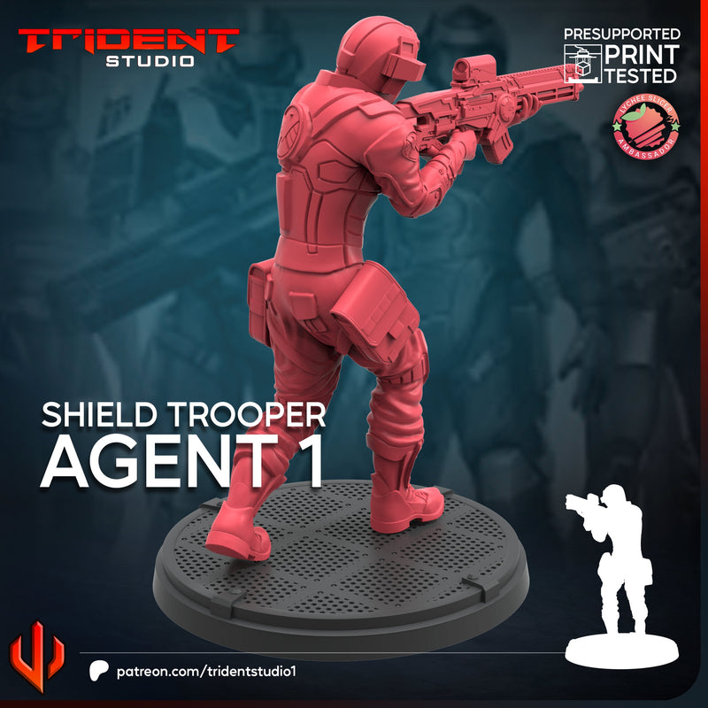 SHIELD TROOPER AGENT - Marvel MCP-Compatible 40mm Resin Miniature